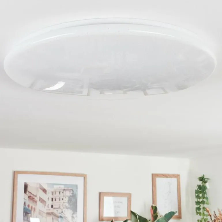 Junor Plafonnier LED Blanc, 1 lumière, Télécommandes