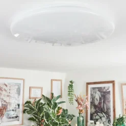 Junor Plafonnier LED Blanc, 1 lumière, Télécommandes