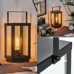 Karan Lampe à poser Noir, 1 lumière