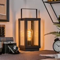 Karan Lampe à poser Noir, 1 lumière
