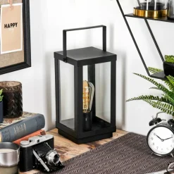 Karan Lampe à poser Noir, 1 lumière