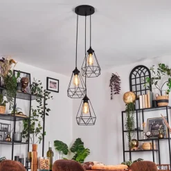 Kigali Suspension, Suspension Noir, 3 lumières