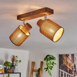 Kinnared Plafonnier Chrome, Écru, 2 lumières