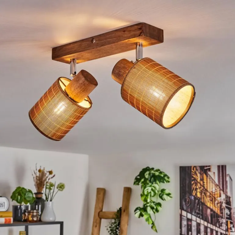 Kinnared Plafonnier Chrome, Écru, 2 lumières