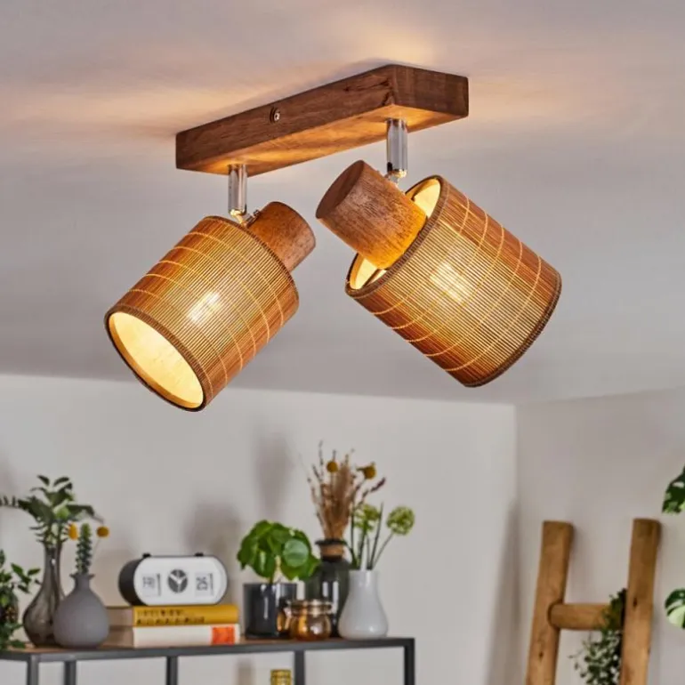 Kinnared Plafonnier Chrome, Écru, 2 lumières