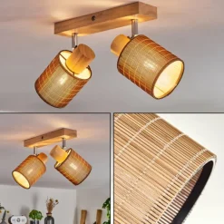 Kinnared Plafonnier, Spot de plafond Chrome, Écru, 2 lumières