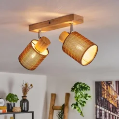 Kinnared Plafonnier, Spot de plafond Chrome, Écru, 2 lumières