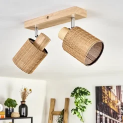 Kinnared Plafonnier, Spot de plafond Chrome, Écru, 2 lumières