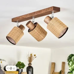 Kinnared Plafonnier, Spot de plafond Chrome, Brun foncé, 3 lumières