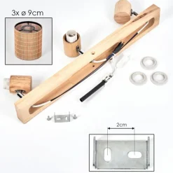 Kinnared Plafonnier, Spot de plafond Chrome, Écru, 3 lumières