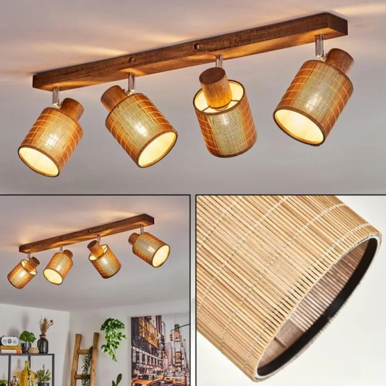 Kinnared Plafonnier, Spot de plafond Chrome, Brun foncé, 4 lumières