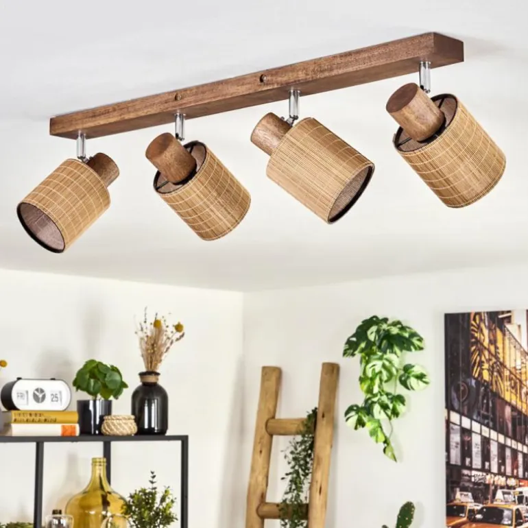 Kinnared Plafonnier, Spot de plafond Chrome, Brun foncé, 4 lumières