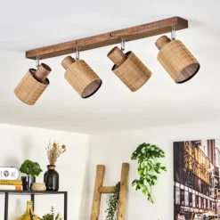 Kinnared Plafonnier, Spot de plafond Chrome, Brun foncé, 4 lumières