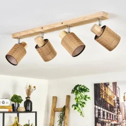 Kinnared Plafonnier, Spot de plafond Chrome, Écru, 4 lumières