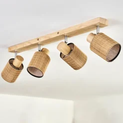 Kinnared Plafonnier, Spot de plafond Chrome, Écru, 4 lumières