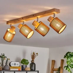 Kinnared Plafonnier, Spot de plafond Chrome, Écru, 4 lumières