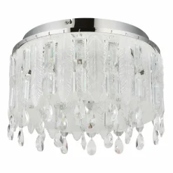 Klunka Plafonnier Luminaires Globo Lighting LED Chrome, 1 lumière, Télécommandes