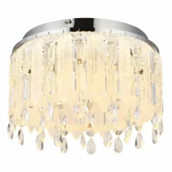 Klunka Plafonnier Luminaires Globo Lighting LED Chrome, 1 lumière, Télécommandes