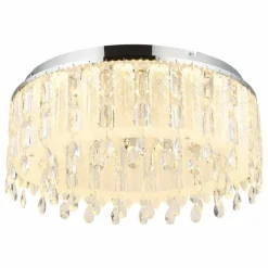 Klunka Plafonnier Luminaires Globo Lighting LED Chrome, 1 lumière, Télécommandes
