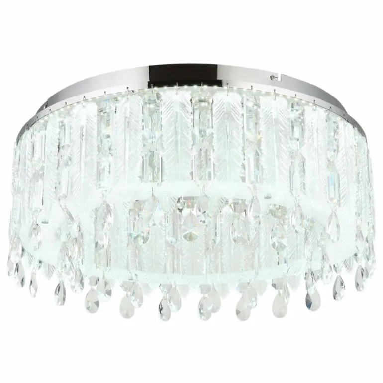 Klunka Plafonnier Luminaires Globo Lighting LED Chrome, 1 lumière, Télécommandes