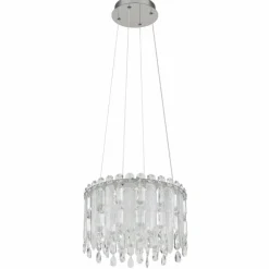 Klunka Suspension Luminaires Globo Lighting LED Chrome, 1 lumière, Télécommandes