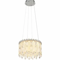Klunka Suspension Luminaires Globo Lighting LED Chrome, 1 lumière, Télécommandes