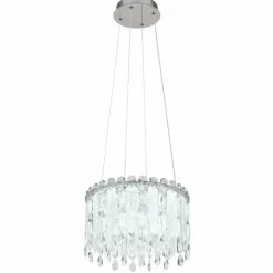 Klunka Suspension Luminaires Globo Lighting LED Chrome, 1 lumière, Télécommandes