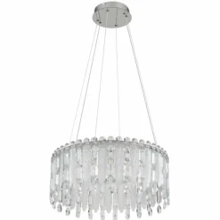 Klunka Suspension Luminaires Globo Lighting LED Chrome, 1 lumière, Télécommandes