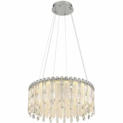 Klunka Suspension Luminaires Globo Lighting LED Chrome, 1 lumière, Télécommandes