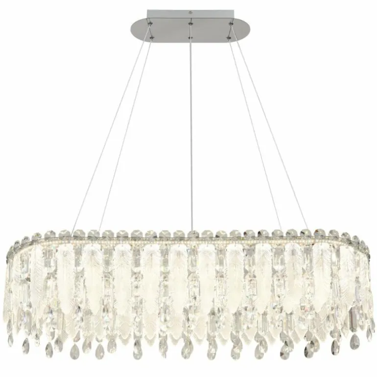 Klunka Suspension Luminaires Globo Lighting LED Chrome, 1 lumière, Télécommandes