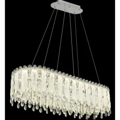 Klunka Suspension Luminaires Globo Lighting LED Chrome, 1 lumière, Télécommandes