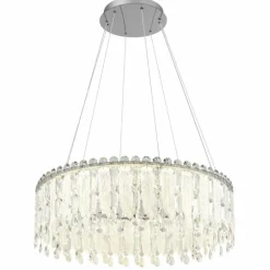 Klunka Suspension Luminaires Globo Lighting LED Chrome, 1 lumière, Télécommandes