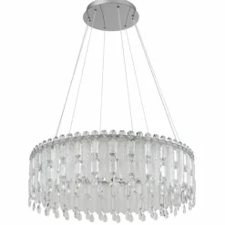 Klunka Suspension Luminaires Globo Lighting LED Chrome, 1 lumière, Télécommandes