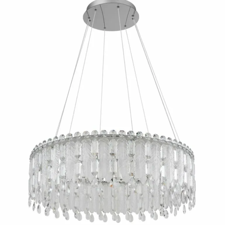 Klunka Suspension Luminaires Globo Lighting LED Chrome, 1 lumière, Télécommandes