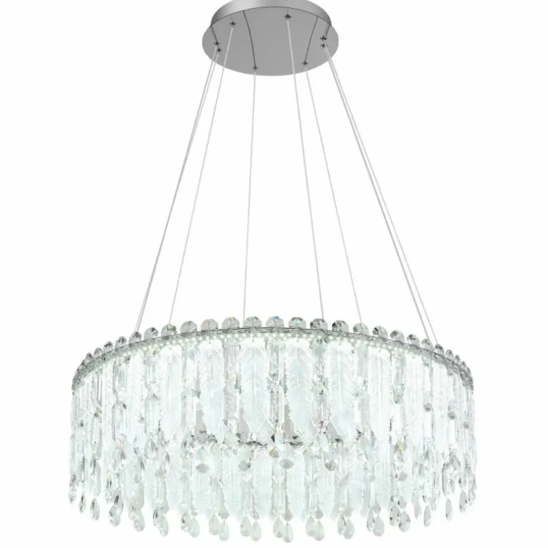 Klunka Suspension Luminaires Globo Lighting LED Chrome, 1 lumière, Télécommandes