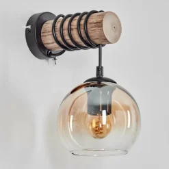 Koyoto Boule lumineuse, Applique murale Écru, Noir, 1 lumière