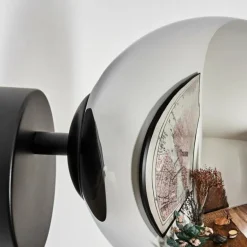 Koyoto Boule lumineuse, Applique murale, Spot mural Chrome, Fumé, 1 lumière