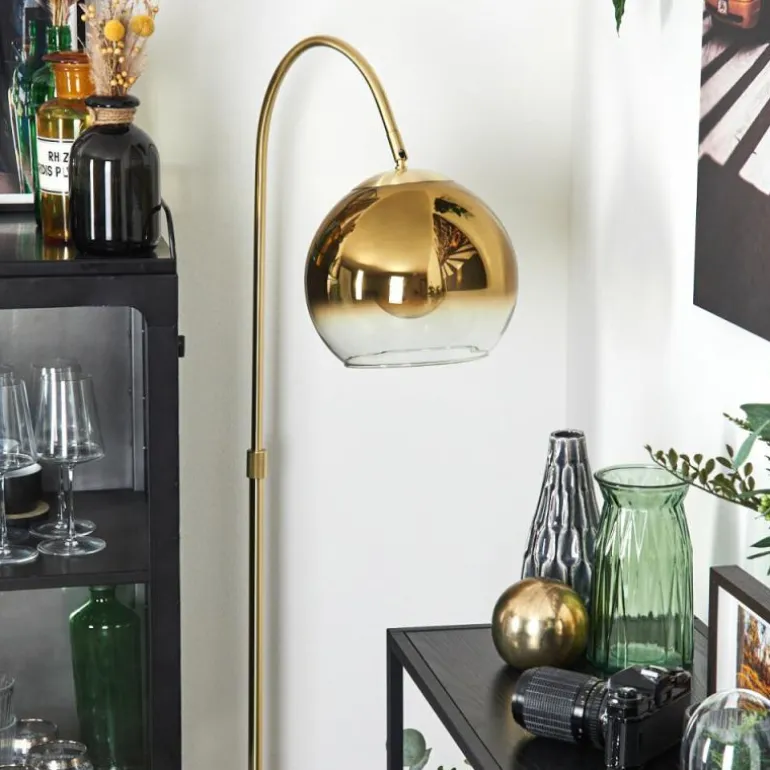 Koyoto Boule lumineuse, Lampadaire Laiton, 1 lumière