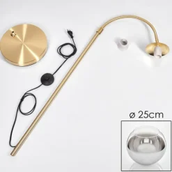 Koyoto Boule lumineuse, Lampadaire Laiton, 1 lumière