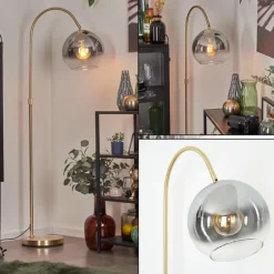 Koyoto Boule lumineuse, Lampadaire Laiton, 1 lumière