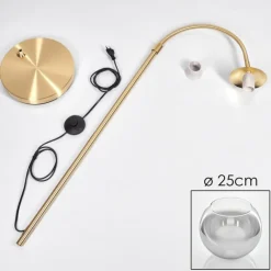 Koyoto Boule lumineuse, Lampadaire Laiton, 1 lumière