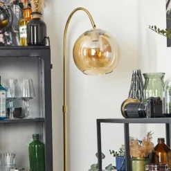 Koyoto Boule lumineuse, Lampadaire Laiton, 1 lumière