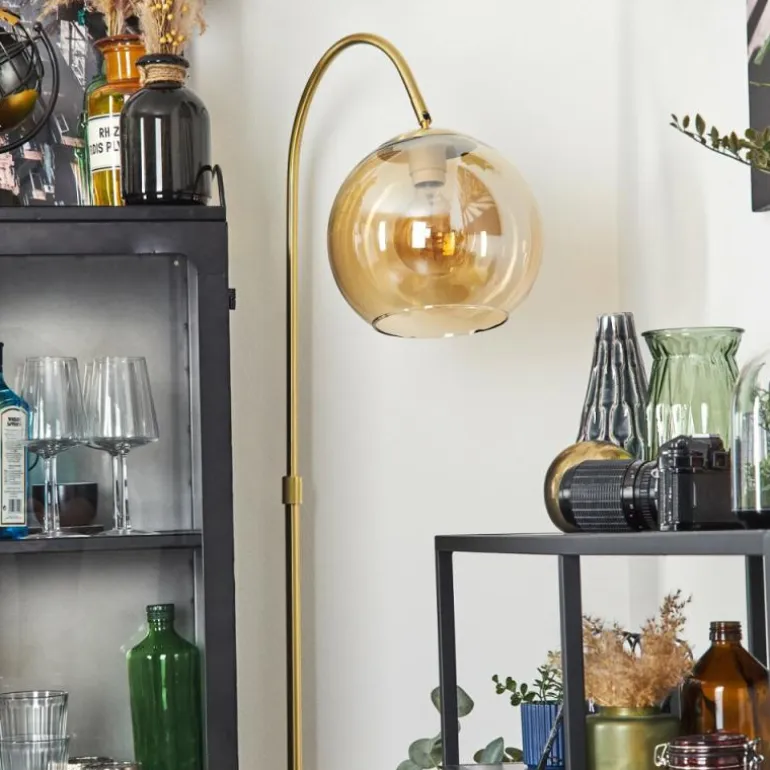 Koyoto Boule lumineuse, Lampadaire Laiton, 1 lumière