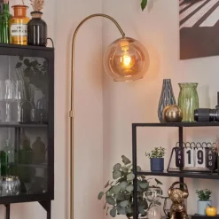 Koyoto Boule lumineuse, Lampadaire Laiton, 1 lumière