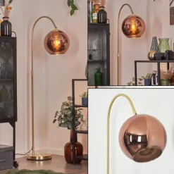 Koyoto Boule lumineuse, Lampadaire Laiton, 1 lumière