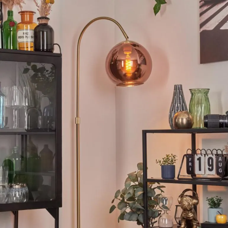 Koyoto Boule lumineuse, Lampadaire Laiton, 1 lumière