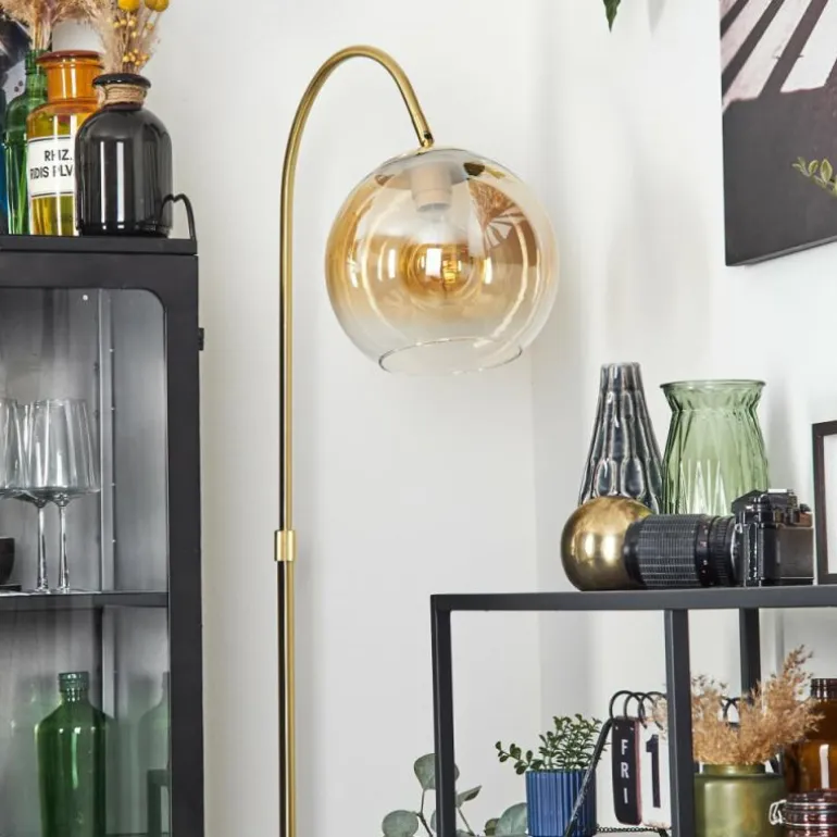 Koyoto Boule lumineuse, Lampadaire Laiton, 1 lumière
