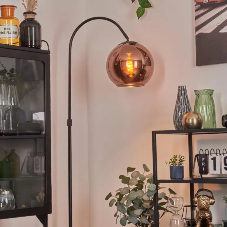 Koyoto Boule lumineuse, Lampadaire Cuivré, 1 lumière