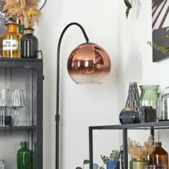 Koyoto Boule lumineuse, Lampadaire Clair, Cuivré, 1 lumière