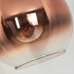 Koyoto Boule lumineuse, Lampadaire Clair, Cuivré, 1 lumière